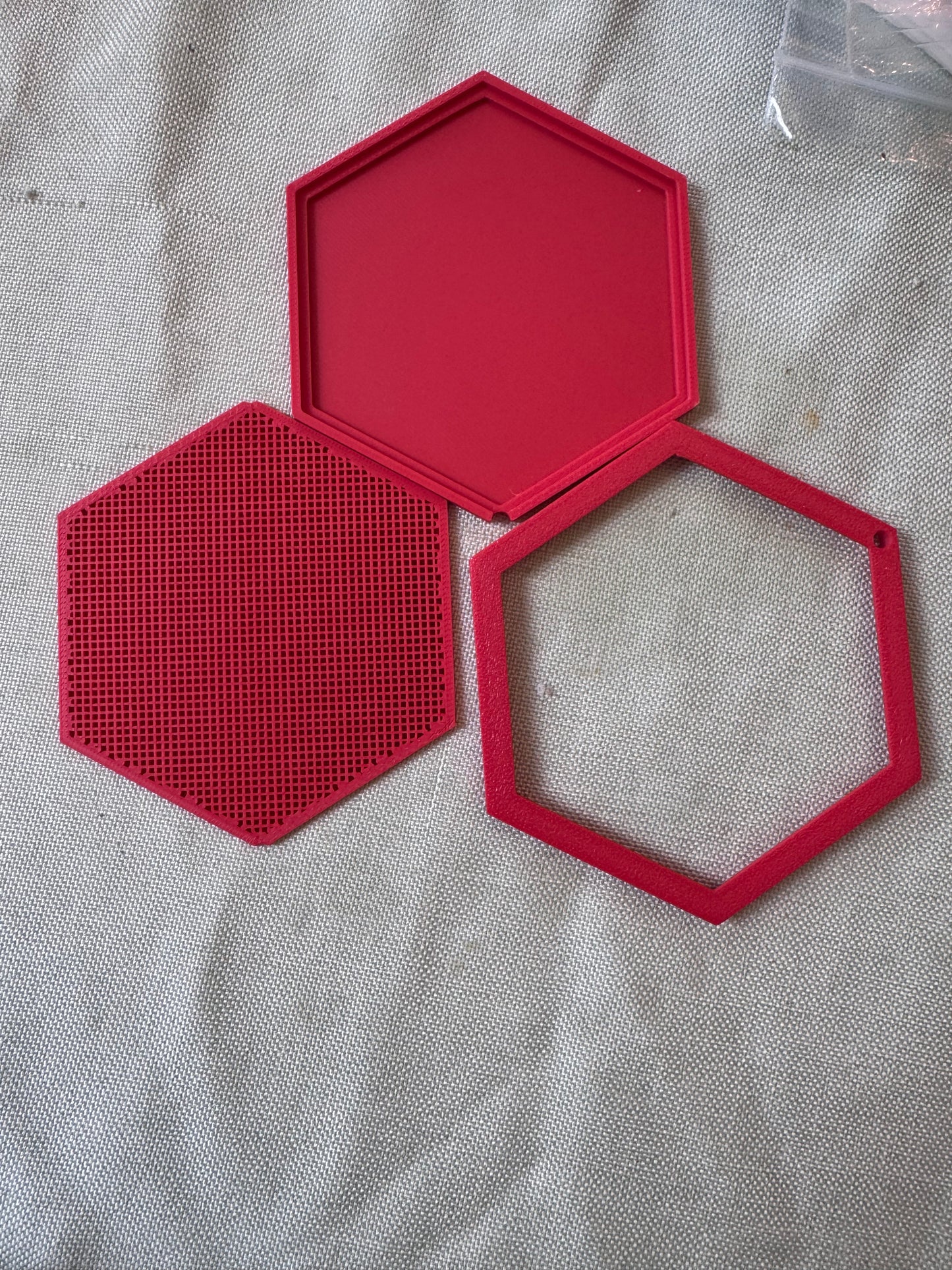 3 Pieces 16 Ct Stitchable Ornament kit