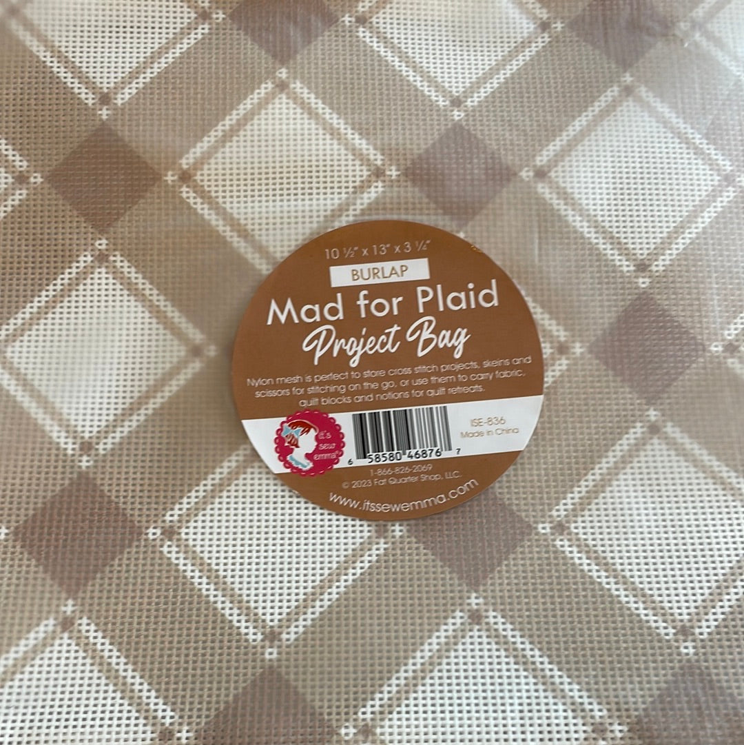 Burlap Project Bag
