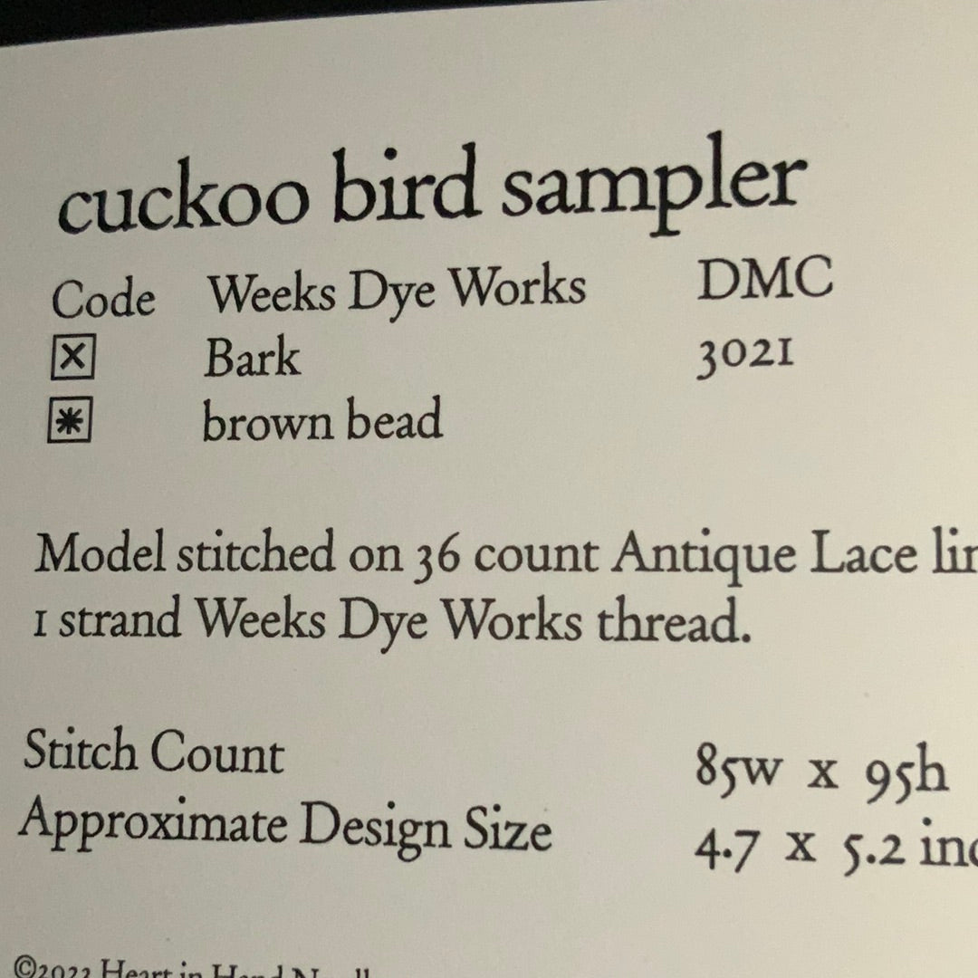 Cuckoo bird sampler