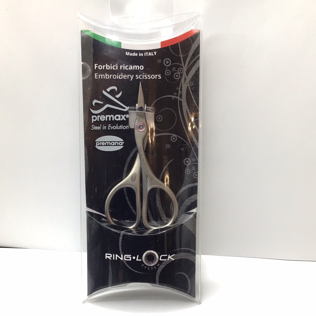 Premax ring lock matte chrome scissors