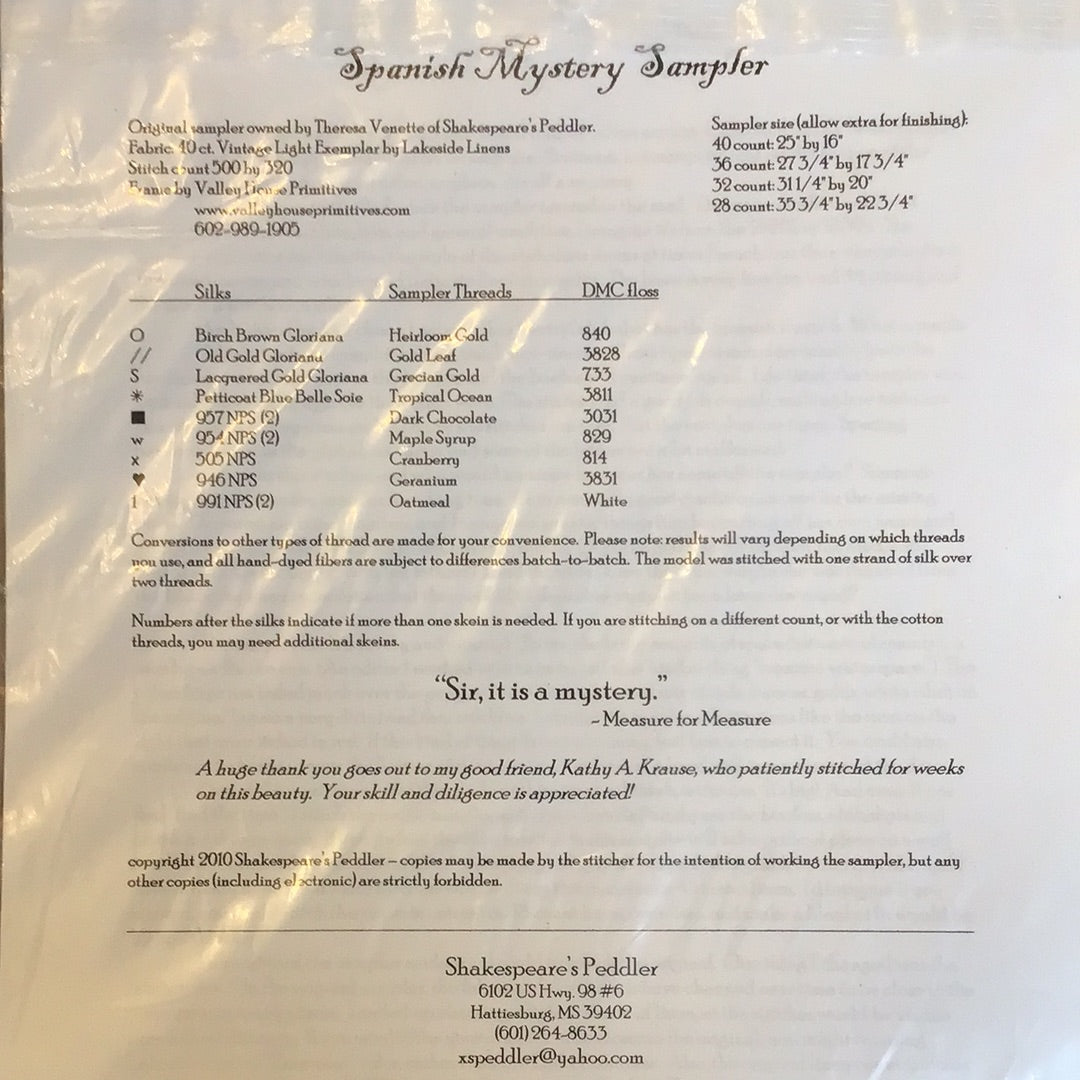 Spanish Mystery Sampler