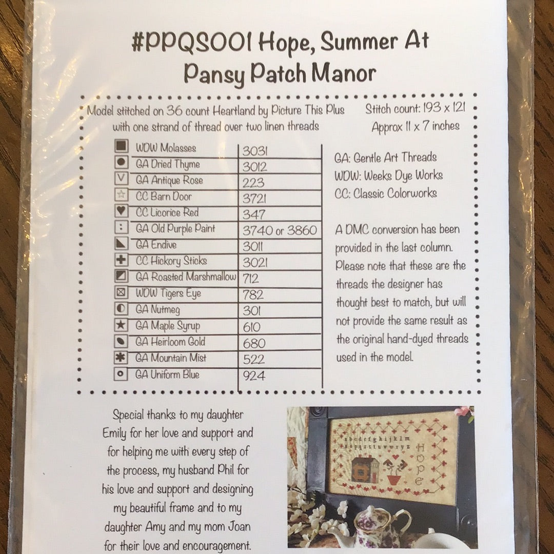 Hope, Summer at Pansy Patch Manor