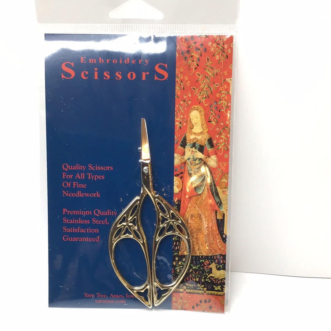 Gold handle butterfly scissors