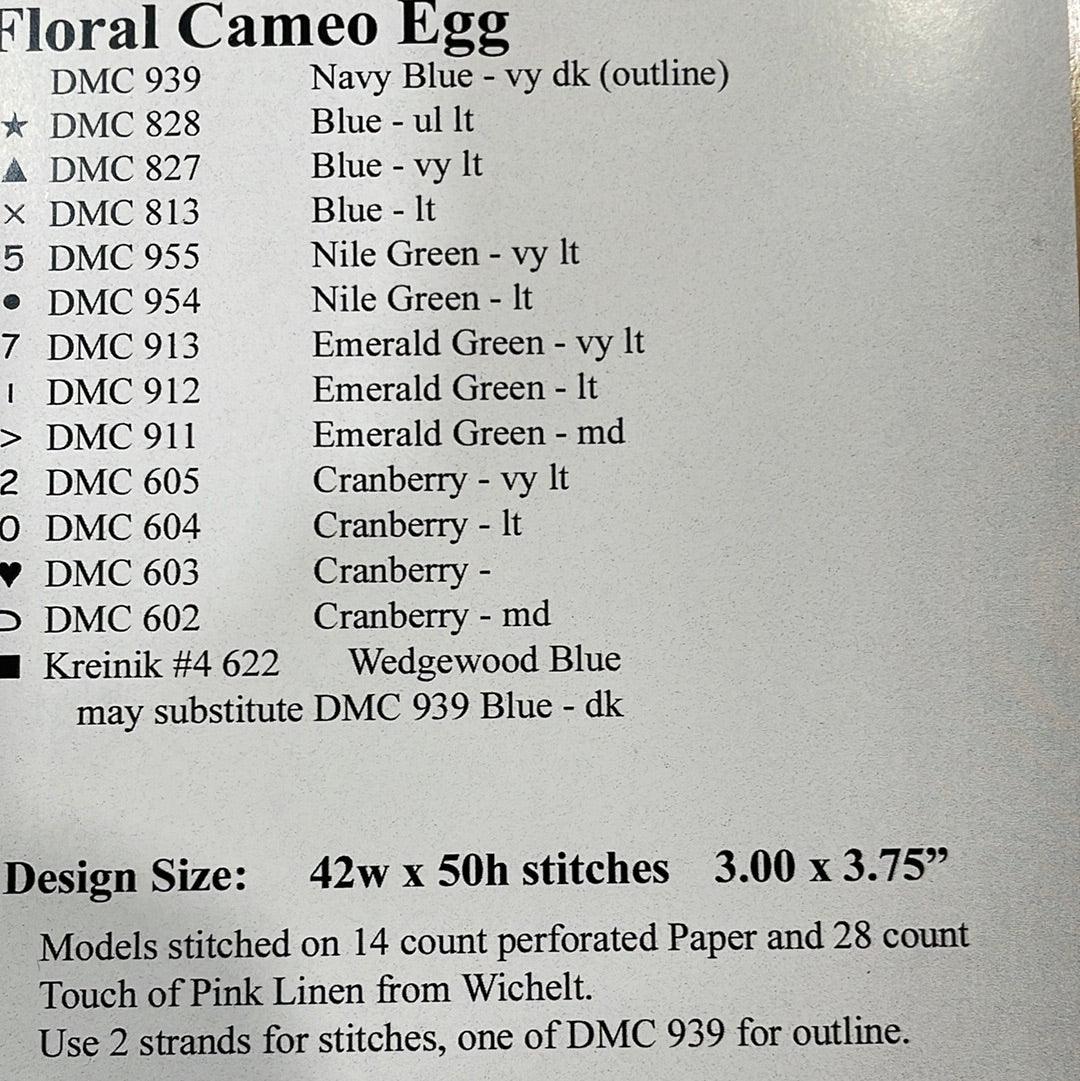 Floral Cameo Egg