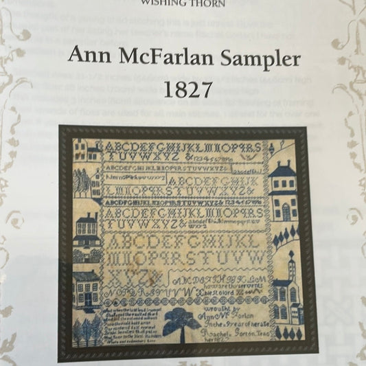 Ann McFarland Sampler 1827