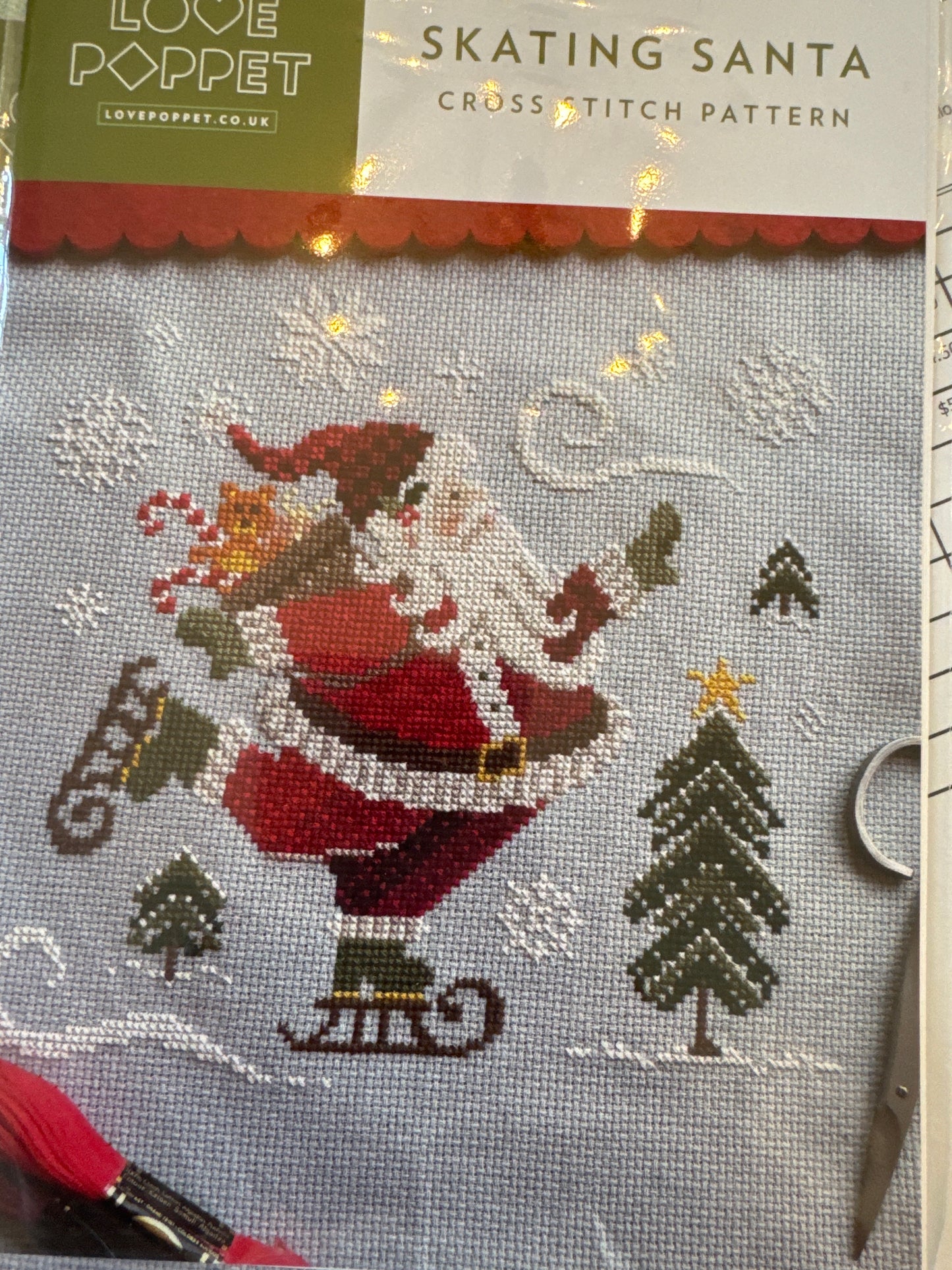 Skating Santa - Printed Pattern