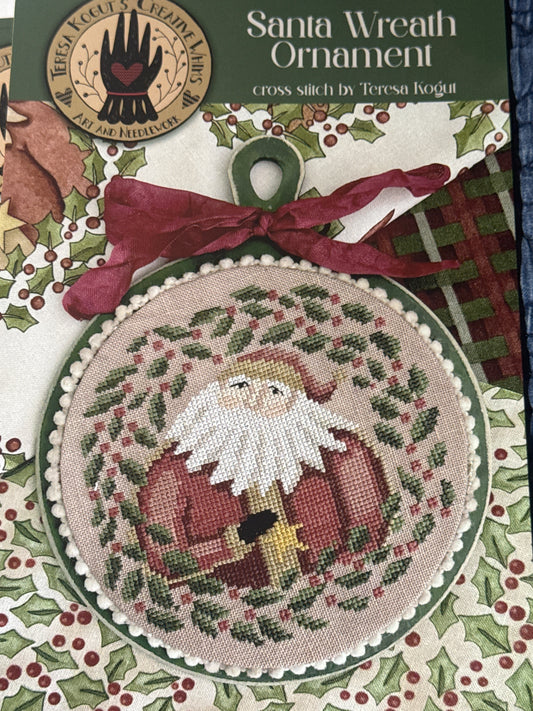 Santa Wreath Ornament