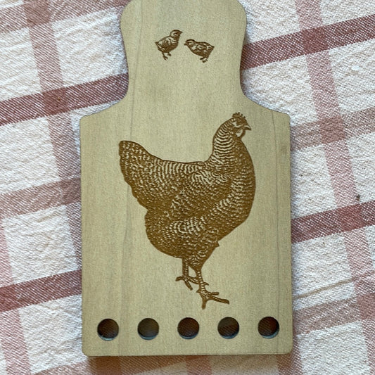 Hen and Chicks threadboard and needle minder