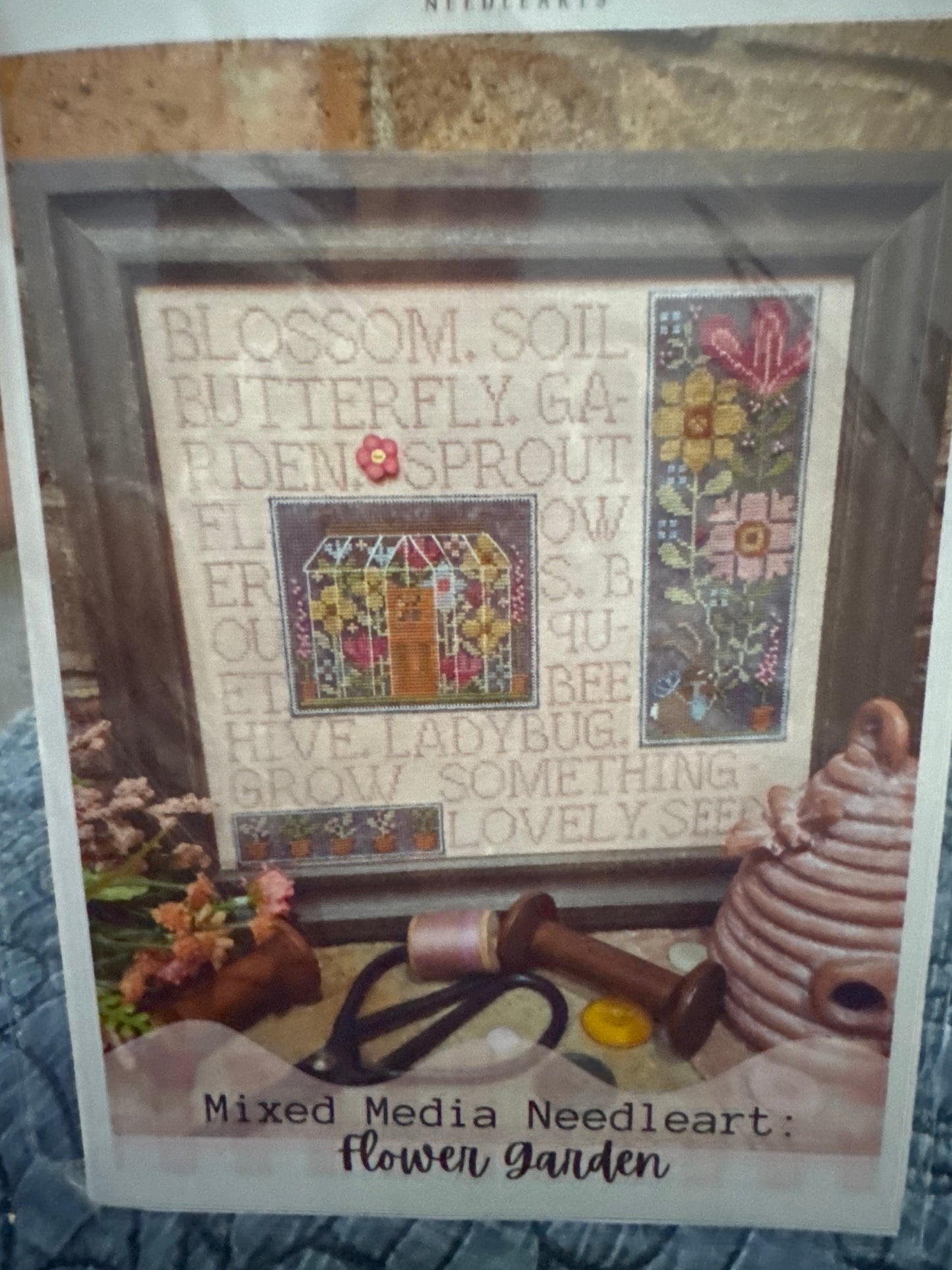 Mixed Media Needleart - Rose Garden