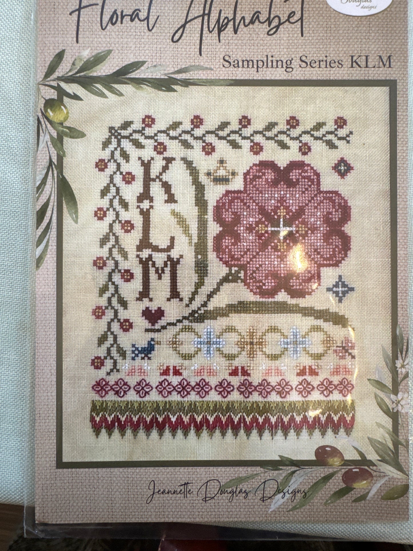 Floral Alphabet Sampling Series KLM