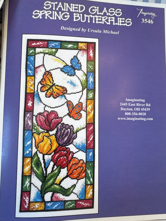 Stained Glass Spring Butterflies