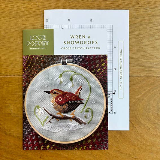 Wren & Snowdrops - Printed Pattern