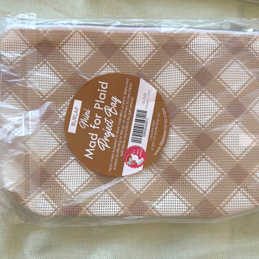 Small Burlap Project Bag