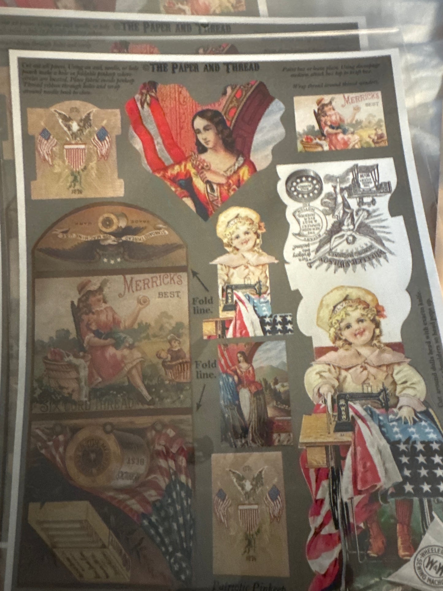 Patriotic Pinkeep and Stand up with Ribbon and Felt