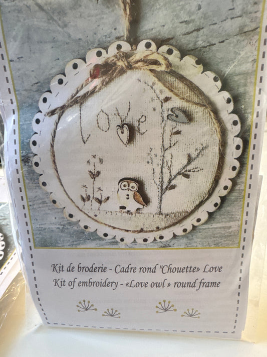 Love Owl Round Frame- Full kit
