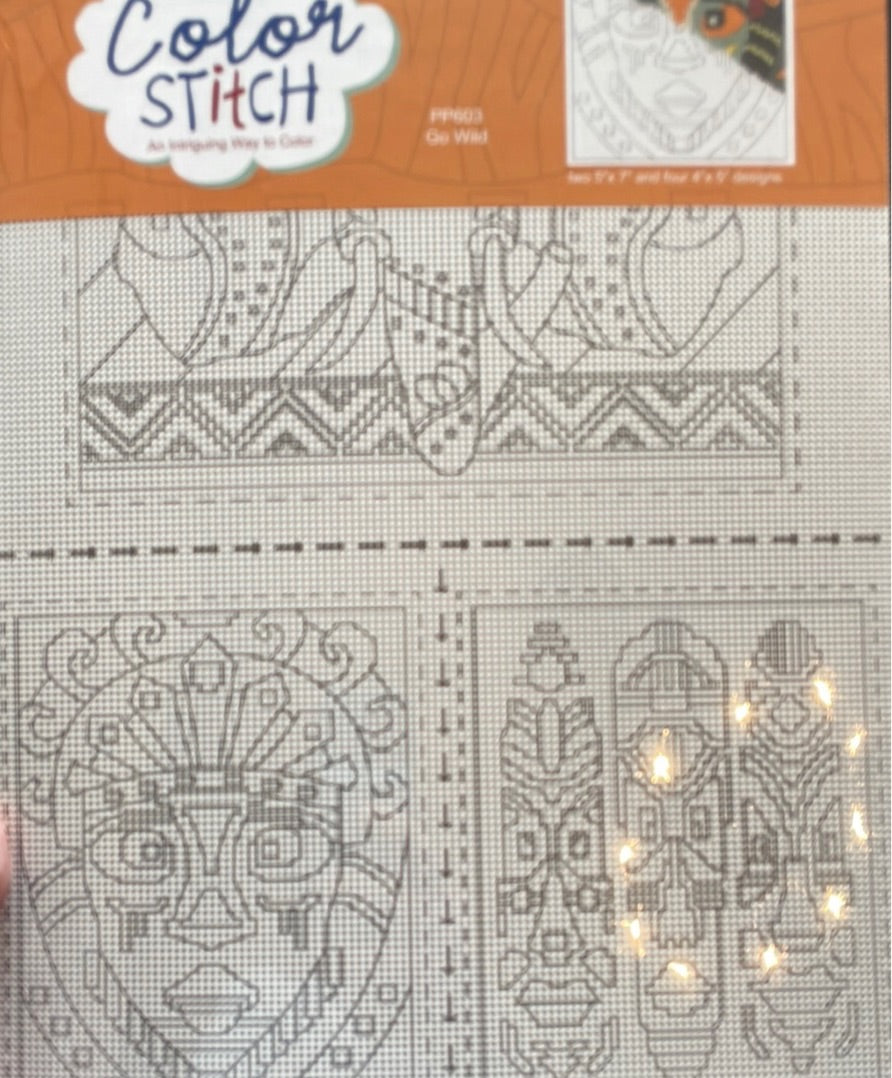 Color Stitch Perforated Paper - Go Wild