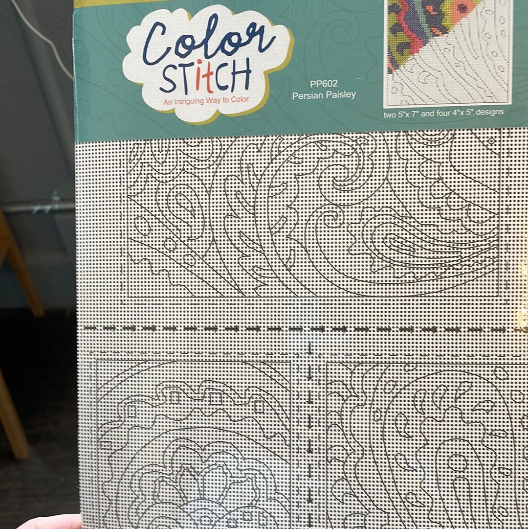 Color Stitch Perforated Paper - Persian Paisley