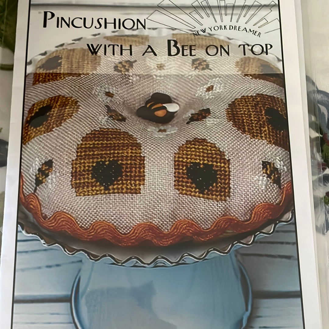 Pincushion with a Bee on Top
