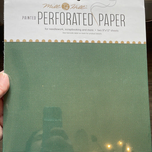 Perforated Paper - Holly Green
