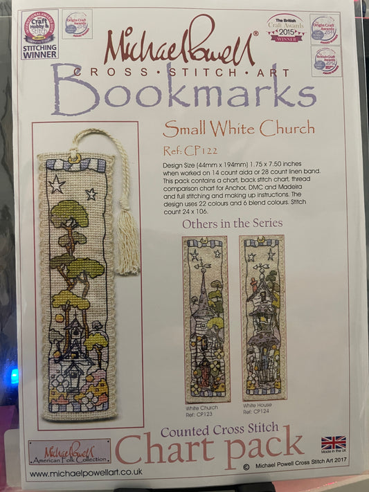 Small White Church Bookmark