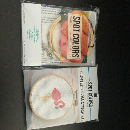 flamingo cross stitch kit