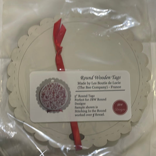 Round Wooden Tag