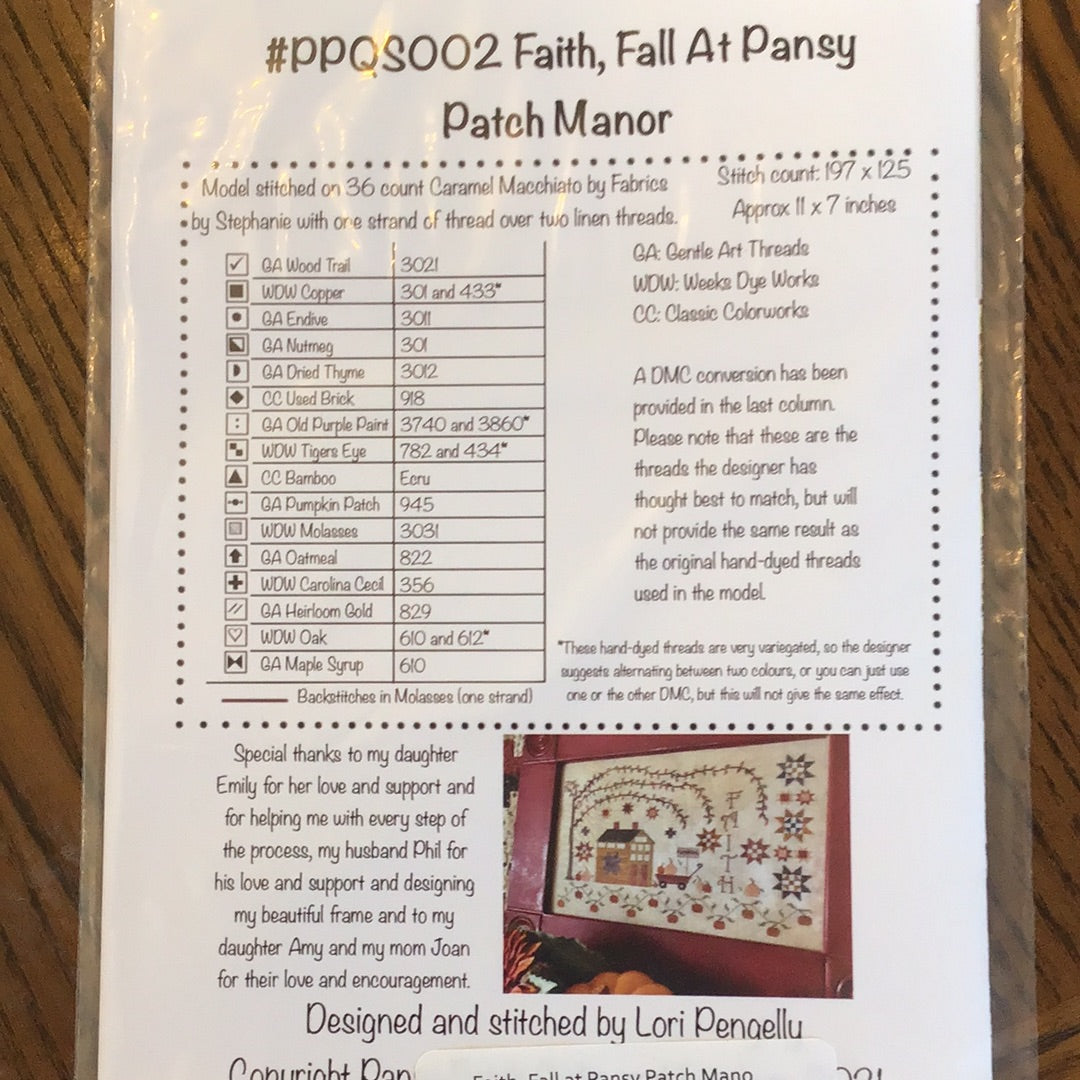 Faith, Fall at Pansy Patch Manor